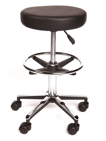 STOOL SURGEON FOOTREST BLACK PRSBL MA08