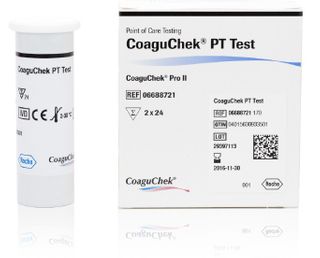 STRIPS TEST COAGUCHEK&reg; PT BLACK