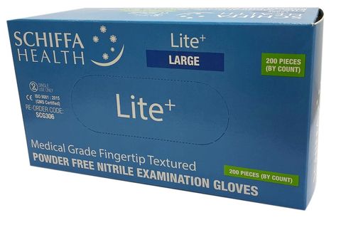GLOVES LITE+ NITRILE PF SCHIFFA LARGE