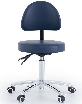 SURGEON STOOL WITH BACK REST (NAVY)
